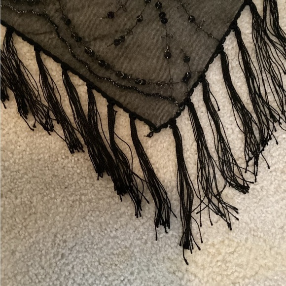 Women’s Black Sequin Scarf / Wrap - Picture 4 of 7